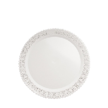Platou alb dantelat 40cm
