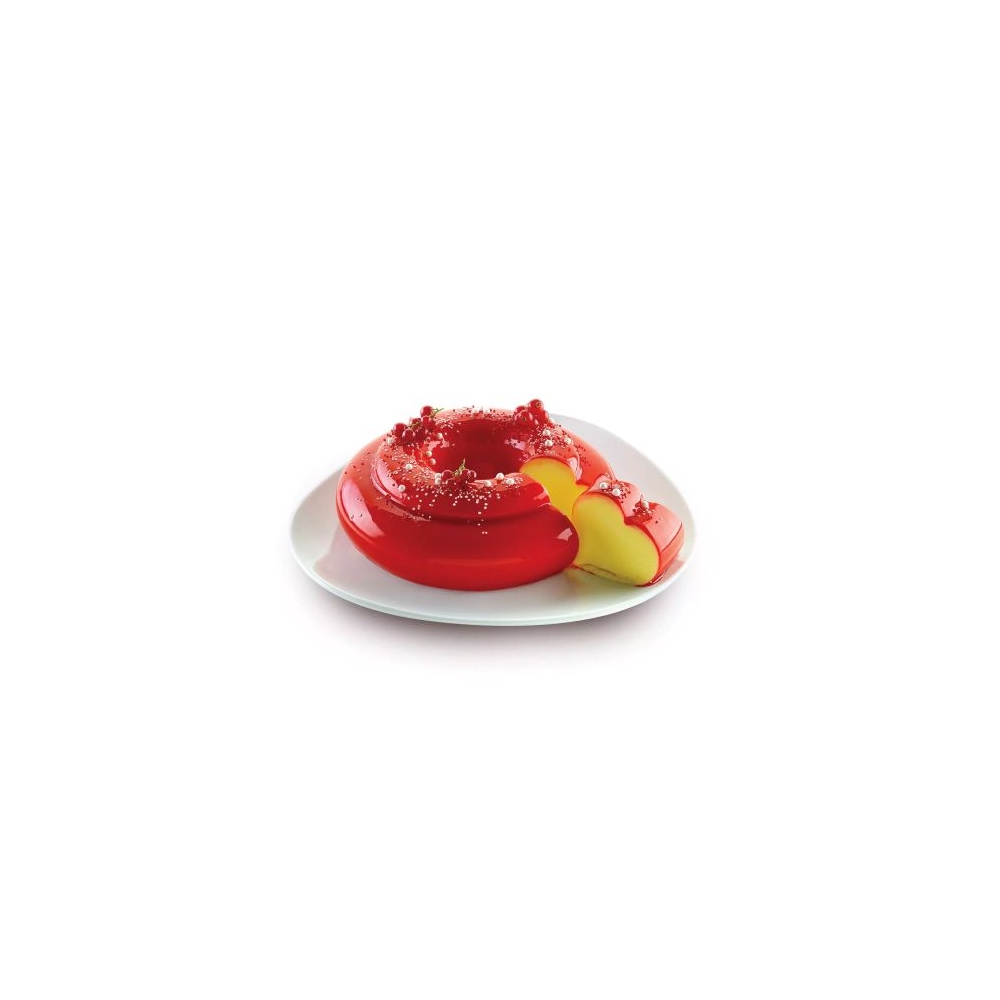 Forma din silicon pentru tort Inima Abbraccio Silikomart - diam 220 h 65mm 1700ml