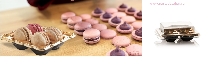 Cutii macarons gold 4 alveole