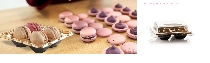 Cutii macarons gold 4 alveole