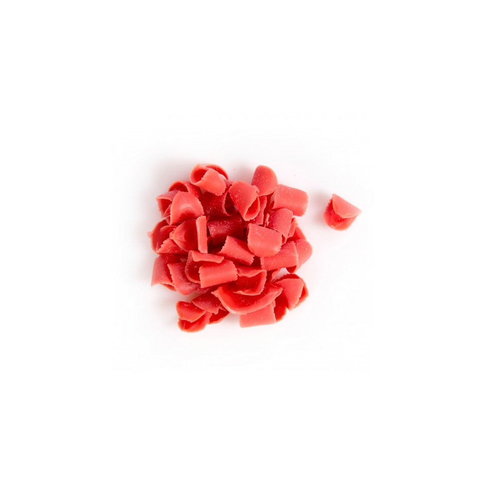 Decoratiuni din ciocolata bucle,curls,blossom rosii Dobla - 4kg