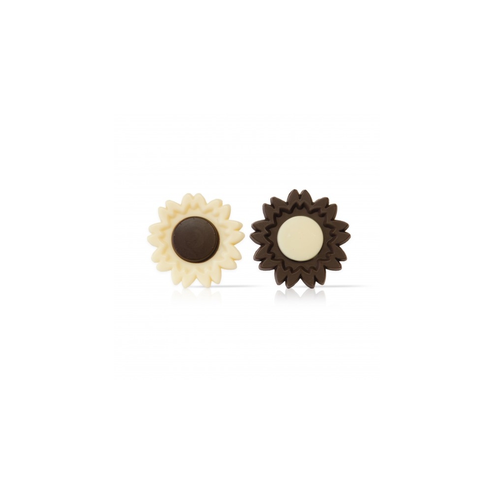 Decoratiuni din ciocolata floarea soarelui Sunflower assortment dobla - 235buc