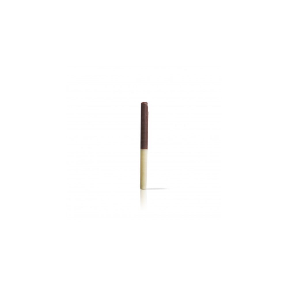 Decoratiuni din ciocolata tub alb cu negru Decotube Dobla - 140buc
