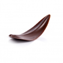 Decoratiuni din ciocolata frunza Curvy Elegance Dark dobla - 128buc