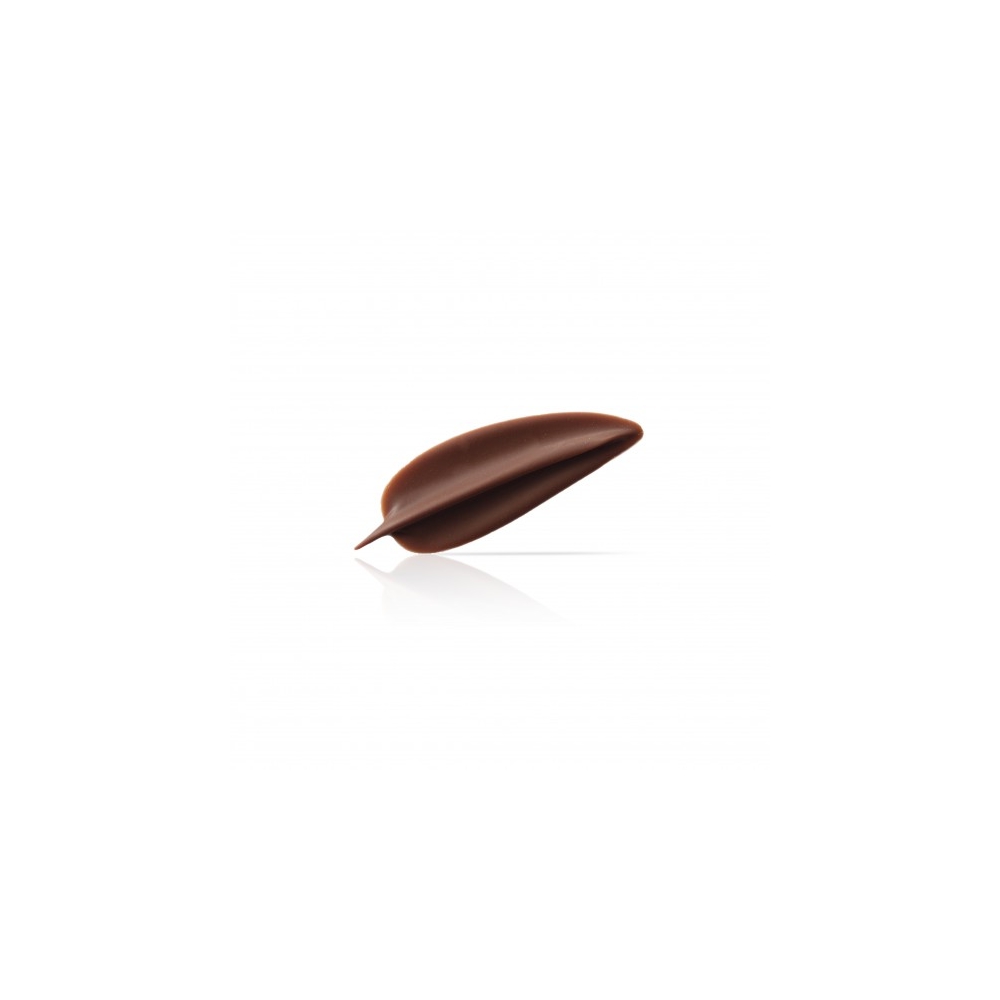 Decoratiuni din ciocolata de lapte frunze Elegance Milk dobla - 160buc