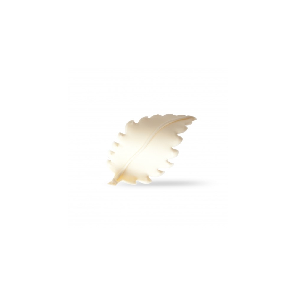 Decoratiuni din ciocolata frunza alba 3d dobla - 96buc