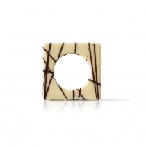 Decoratiuni din ciocolata patrat Eureka Striped dobla - 148buc