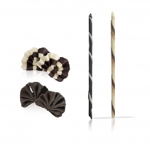 Decoratiuni din ciocolata betisoare si evantai Assortment Box Dobla - 90buc
