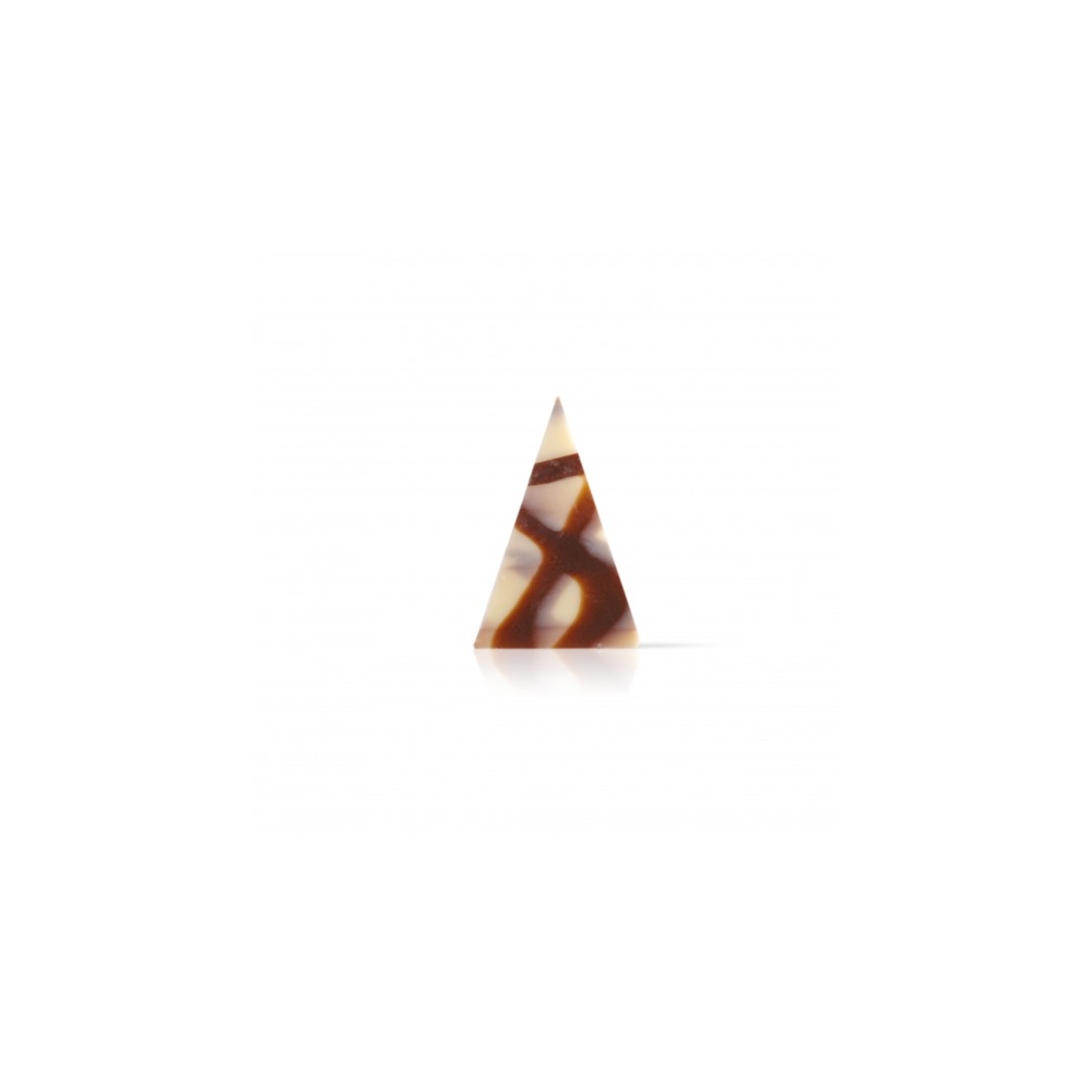Decoratiuni din ciocolata triunghi marmorat Diablo Dobla - 290buc