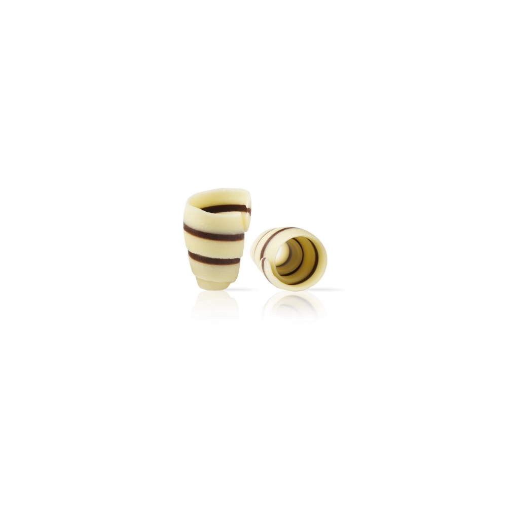 Decoratiuni din ciocolata Rose White Dark dobla - 180buc