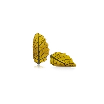 Decoratiuni din ciocolata frunze galbene Curvy Leaf Dobla - 144buc