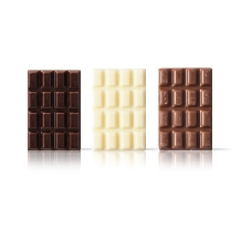 Decoratiuni din ciocolata mini tablete ciocolata Mini Bars Assortment dobla - 230buc