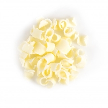 Decoratiuni din ciocolata alba bucle,curls ,blossom Dobla - 4kg