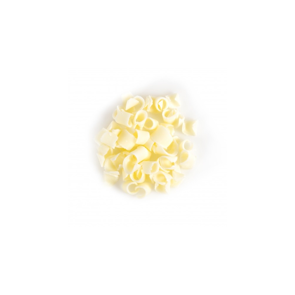 Decoratiuni din ciocolata alba bucle,curls ,blossom Dobla - 4kg