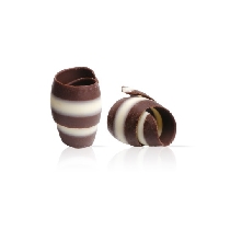 Decoratiuni din ciocolata Rose midi dark white dobla- 330buc