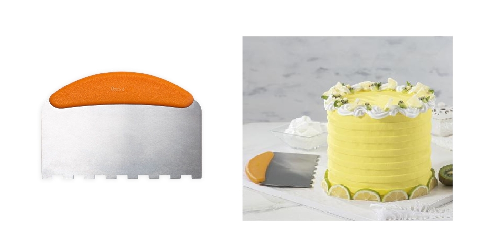Spatula decorativa cu lama zimtata