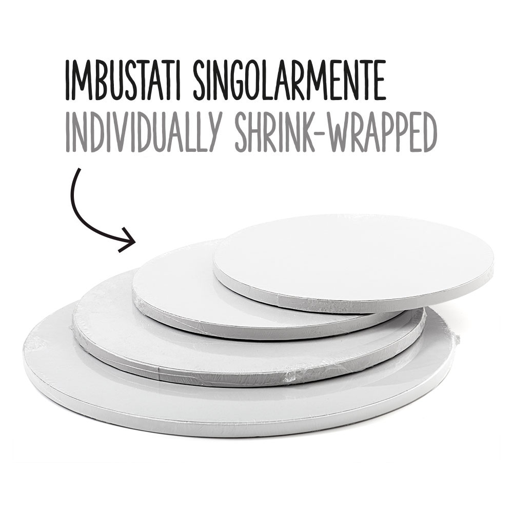 Drums platou rotund alb satinat 36cm
