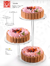 Stand tort transparent 3 etaje diam 28cm