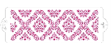 Sablon pentru decor damask 10x30cm