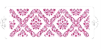 Sablon pentru decor damask 10x30cm