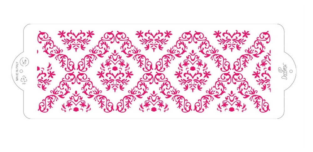 Sablon pentru decor damask 10x30cm