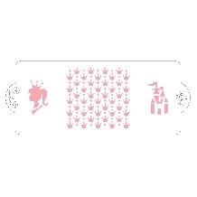 Sablon pentru decor princess 10x25cm