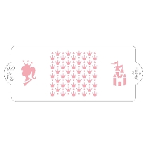 Sablon pentru decor princess 10x25cm