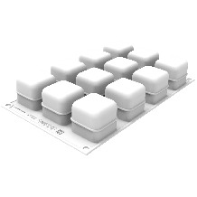 Forma din silicon monoportii cub 3D Silikomart - 45x45 h 45mm 85ml-0