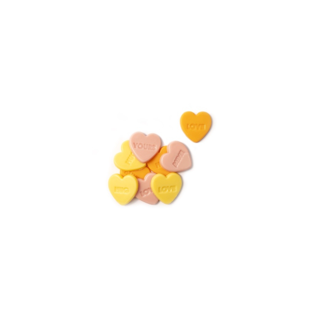 Decor din ciocolata hearts love messages 312buc