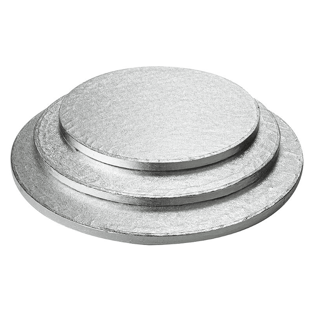 Platou tort argintiu 40 cm diametru-5buc/set 
