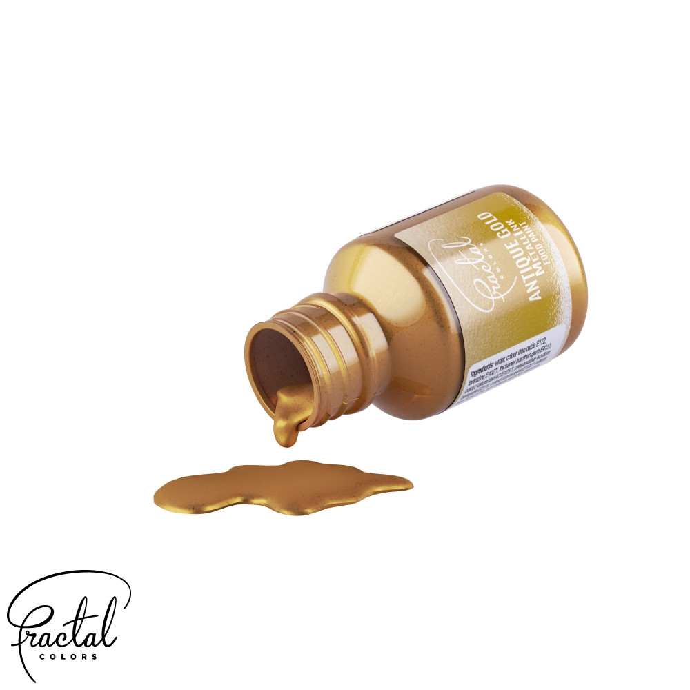 Colorant alimentar pentru pictura Metallink antique gold 30gr