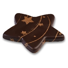 Decoratiuni din ciocolata neagra stelute asortate Modecor - 96buc-0