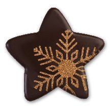 Decoratiuni din ciocolata neagra stelute asortate Modecor - 96buc-1