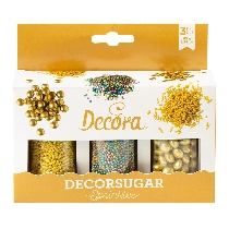 Decor din zahar mix auriu 2mm-10mm 85gr