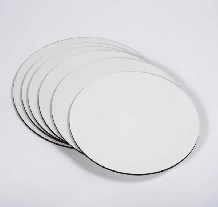 Disc,platou HDF 28cm h3mm alb 5buc/set-0