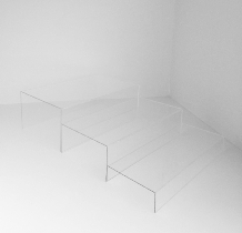 Set suporti plexi dreptunghiular 3 nivele transparent