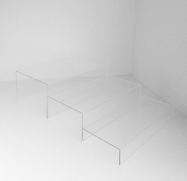 Set suporti plexi dreptunghiular 3 nivele transparent