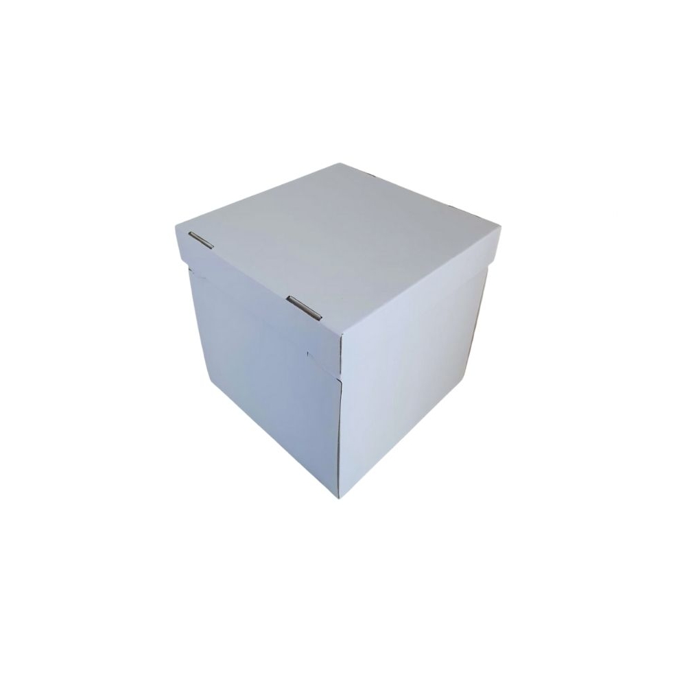 Cutie carton cu capac alb lucios - 30x30x30cm