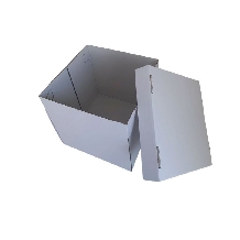 Cutie carton cu capac alb lucios - 30x30x30cm-0