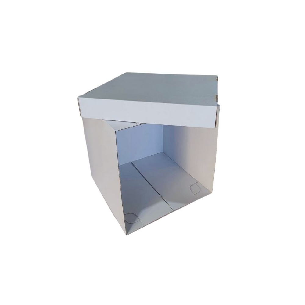 Cutie carton cu capac alb lucios - 40x40x40cm