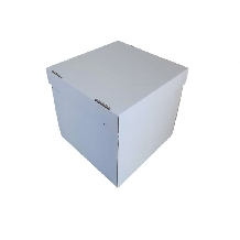 Cutie carton cu capac alb lucios - 40x40x40cm-0