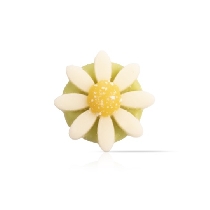 Decoratiuni din ciocolata alba floare Daisy Dobla - 200buc