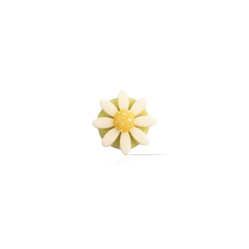 Decoratiuni din ciocolata alba floare Daisy Dobla - 200buc