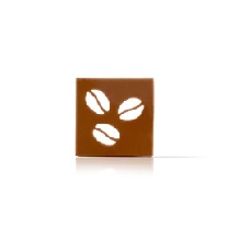 Decoratiuni din ciocolata patratele cu boabe de cafea Dobla - 180buc