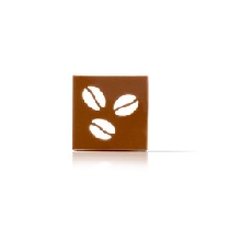 Decoratiuni din ciocolata patratele cu boabe de cafea Dobla - 180buc