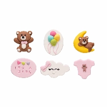 Set decoratiuni din zahar Baby Girl Decora - 3-4cm