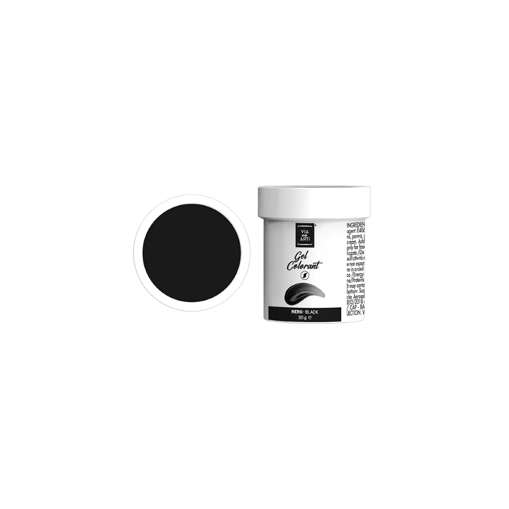 Colorant alimentar gel negru Black Via delle Arti - 30gr
