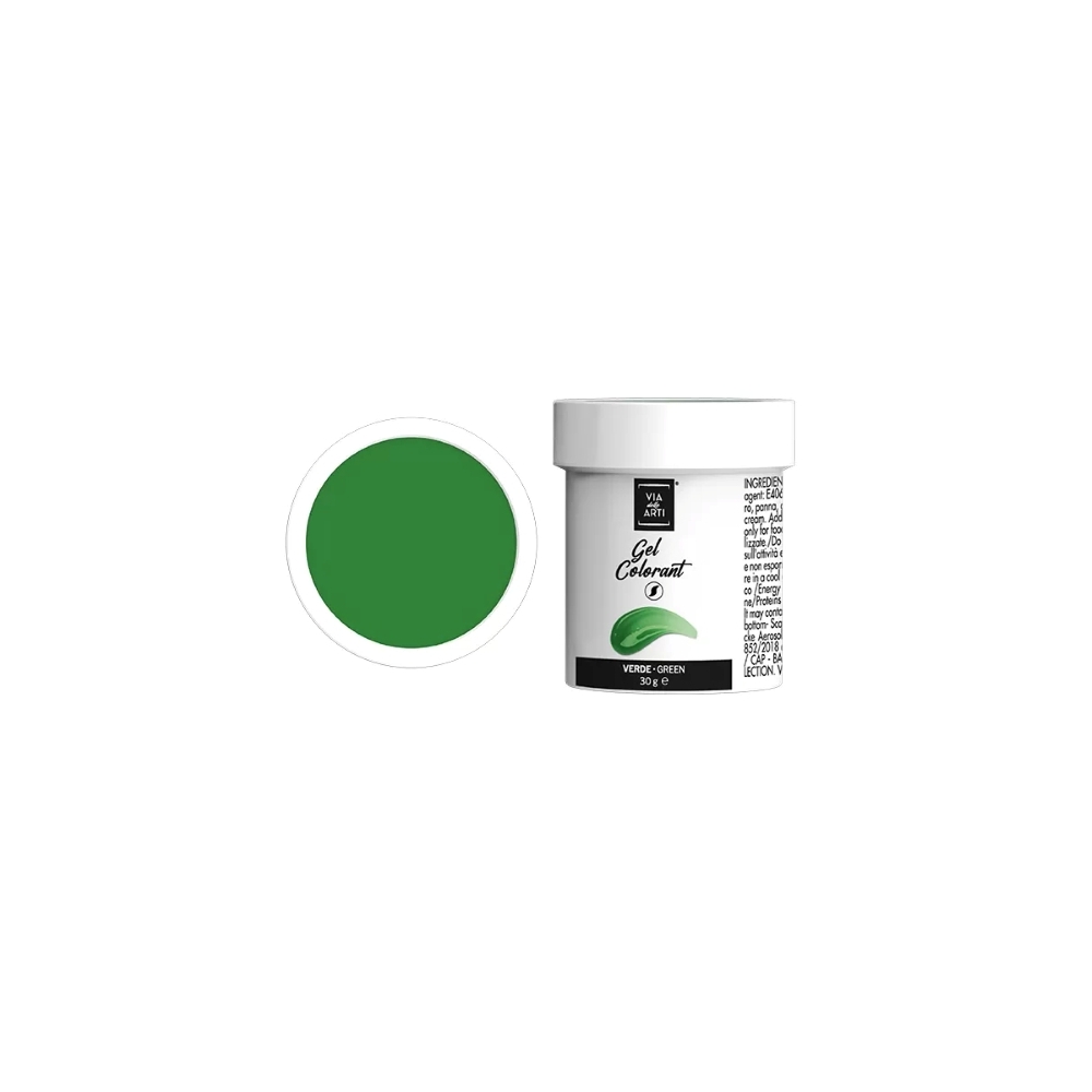 Colorant alimentar gel verde Green Via delle Arti - 30gr