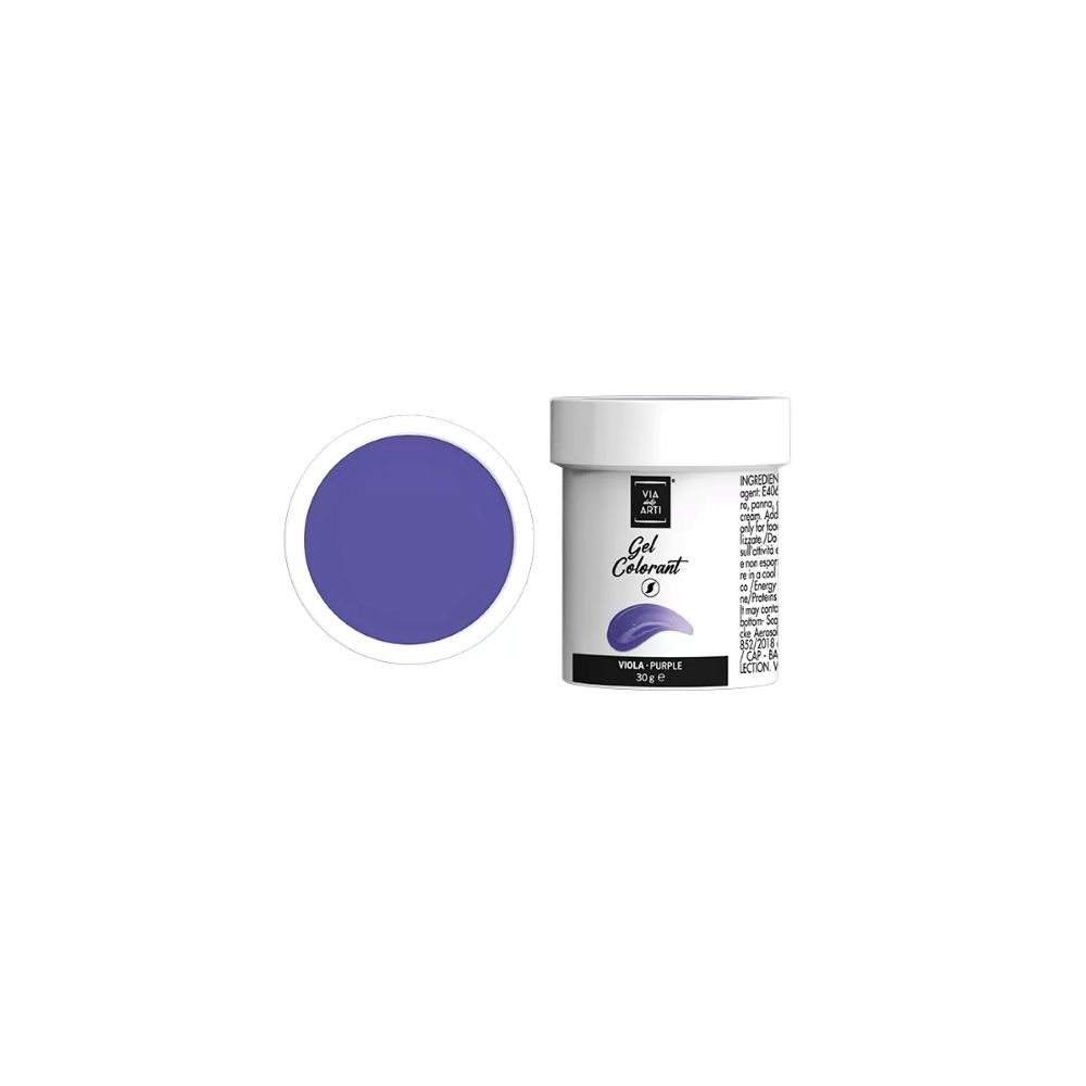 Colorant alimentar gel violet Purple Via delle Arti - 30gr