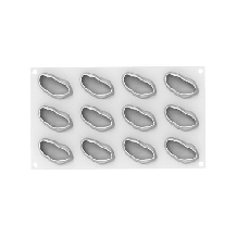 Forma din silicon monoportii fistic Pistacchio Silikomart - 62x35mm h25mm 30ml-0